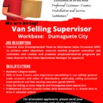 GodSpeedVan Selling Supervisor Hiring